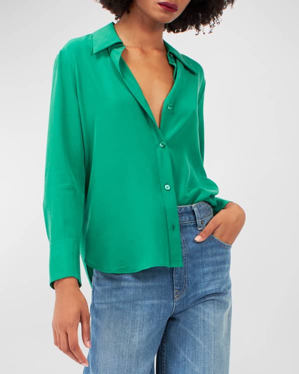 Peserico Beaded Button-Down Poplin Shirt | Neiman Marcus