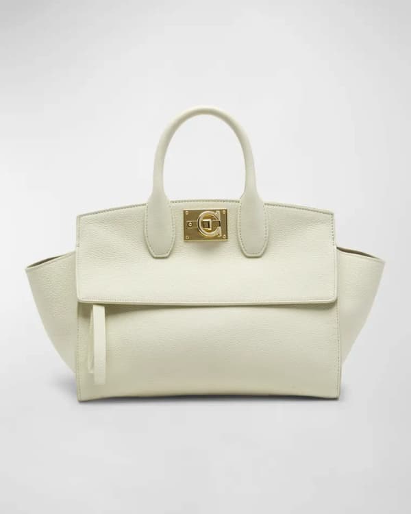 Christian Louboutin white Elisa Leather Top-Handle Bag