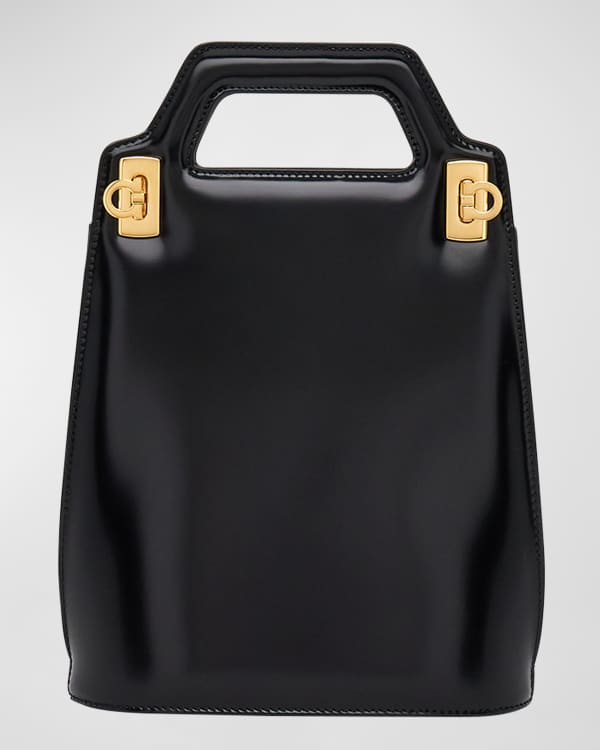 Ferragamo Prism Leather Top Handle Bag