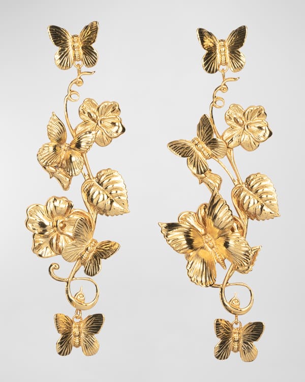 Jennifer Behr Kalina Flower Drop Earrings | Neiman Marcus