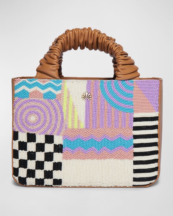Fleming Small Crochet Straw Convertible Shoulder Bag