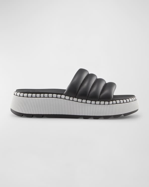 Bernardo Alice Denim Bow Slide Sandals Neiman Marcus