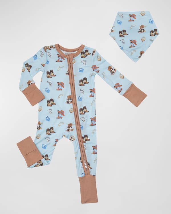 Angel Dear Boy's Dino Footie Pajamas, Size Newborn12M Neiman Marcus