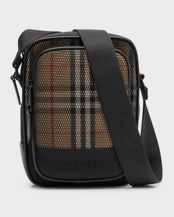 Burberry Men's Muswell Check Crossbody Bag