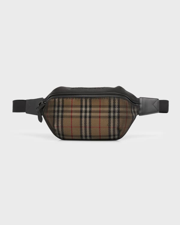 Men's Vintage Check Nylon Belt Bag/Fanny Pack