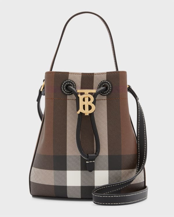 Mini TB Bucket Bag in Natural/malt Brown - Women