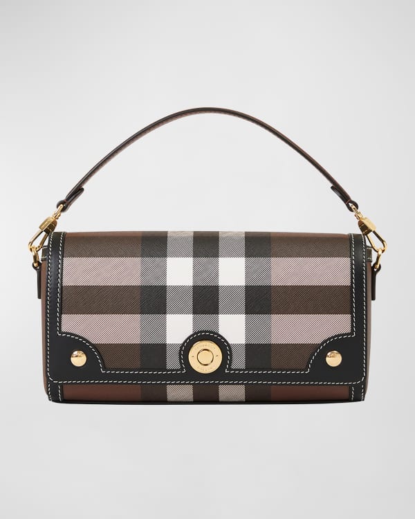 Burberry check canvas shoulder hotsell bag