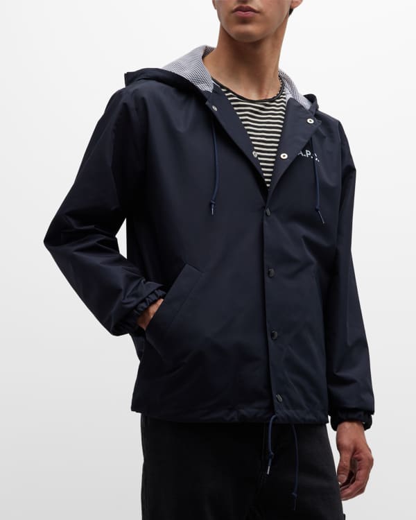 Moncler Men's Hattab Hooded Nylon Jacket | Neiman Marcus