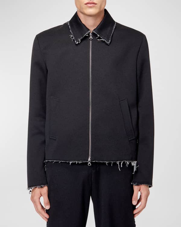 Chains Camo Varsity Jacket - Luxury Black