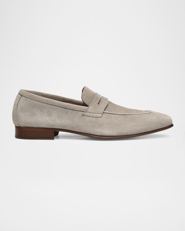 Stuart Weitzman Tan Suede Crisscross Loafers for Men New never worn w Dust Bags Stuart Weitzman Simon Crisscross Suede Loafers | Saks Fifth  main image 2