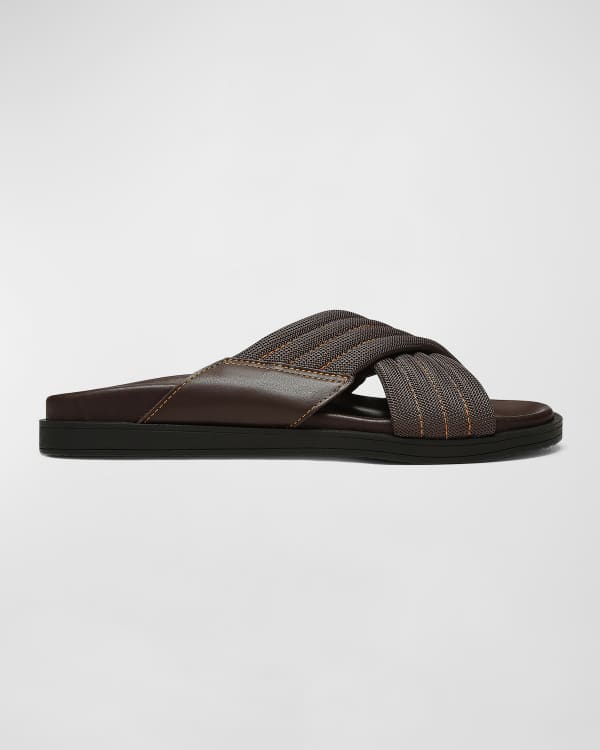 Ferragamo Men s Groove 2 Gancini Pool Slide Sandals Neiman Marcus