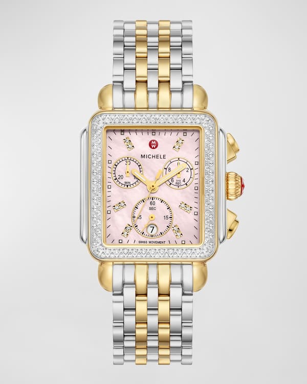 Michele deco online watch blue face