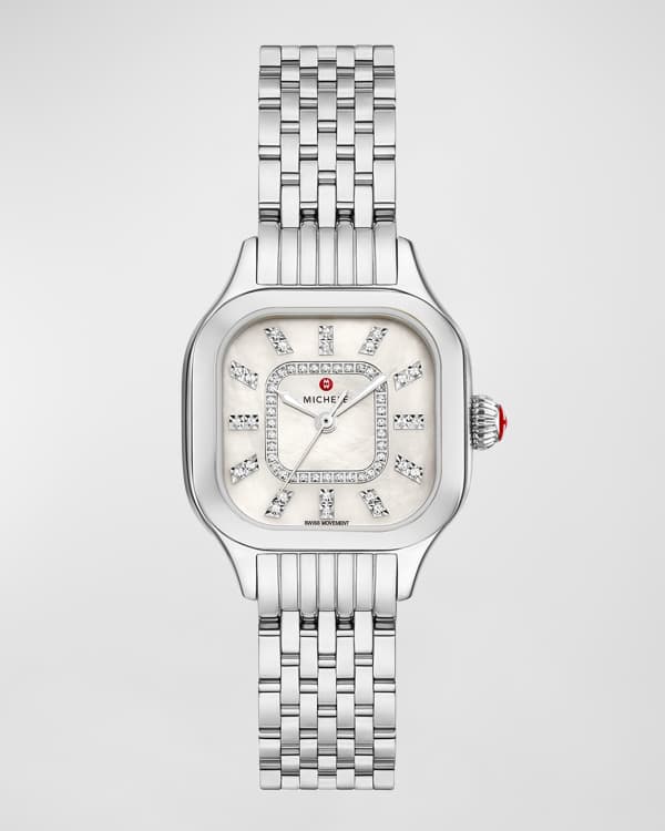 MICHELE Deco Mid Diamond Dial Watch Neiman Marcus