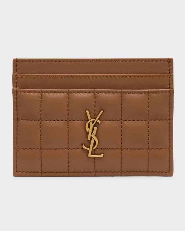 Saint Laurent Zip Fragments YSL Monogram Pouch Card Case Wallet