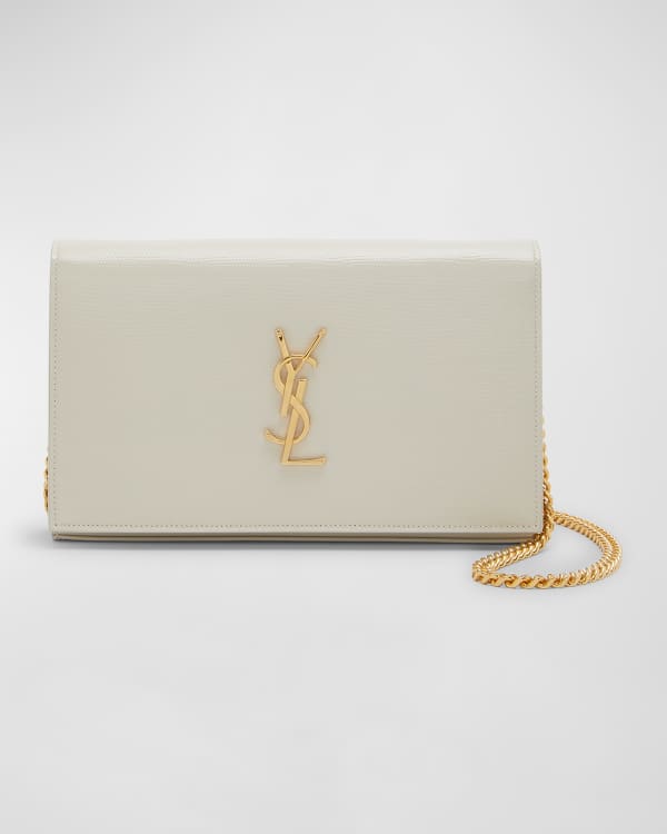 Saint Laurent Silver Metallic Sunset Chain Wallet For Sale at 1stDibs