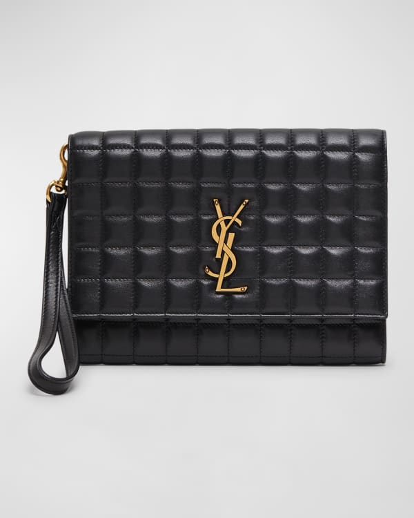 Saint Laurent's Golden Pyramid Leather Clutch Bag