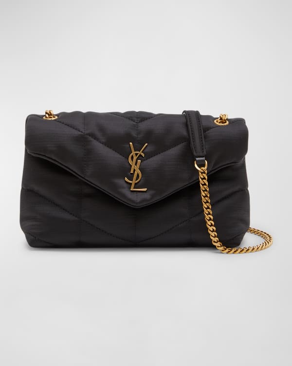 Saint Laurent Loulou Toy Matelasse Calfskin V-Flap Crossbody Bag