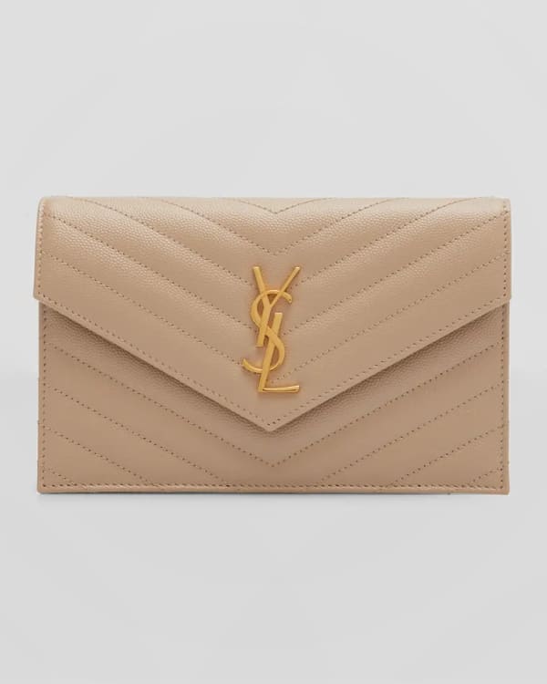 Saint Laurent YSL Monogram Quilted Envelope Clutch Bag - Bergdorf Goodman