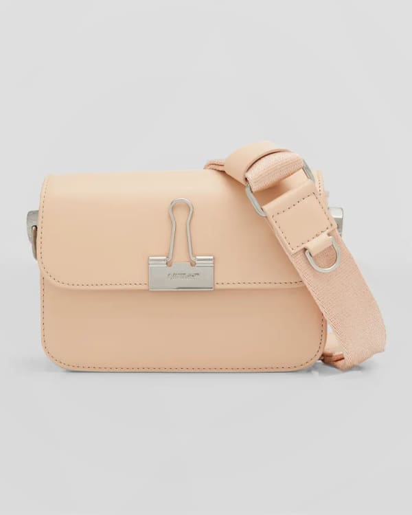 OffWhite Binder Striped Flap Crossbody Bag Neiman Marcus