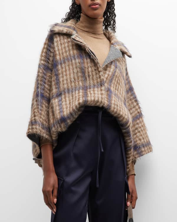 Isabel Marant Jamsy Button Front Oversized Tweed Caban Coat