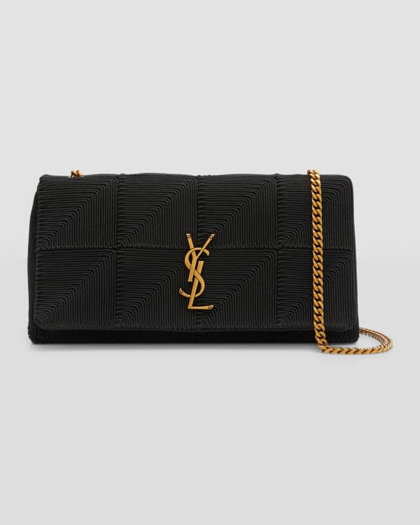 Saint Laurent 'monogram' Quilted Leather French Wallet in Natural