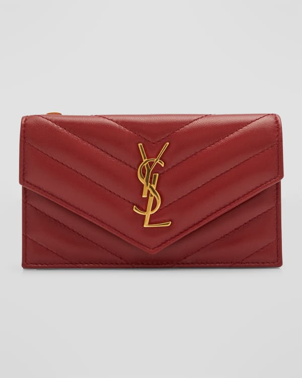 Saint Laurent Paris Red Matelasse Leather Large Cassandre Flap Bag