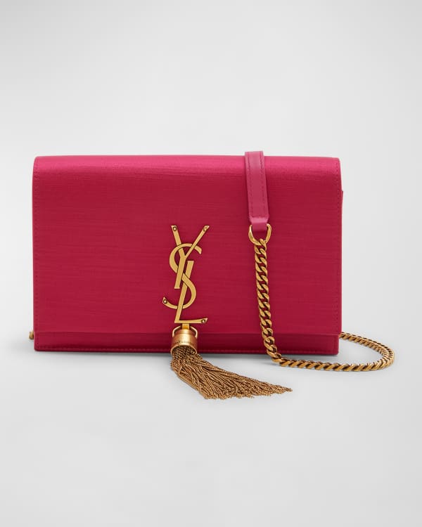Saint laurent sunset monogram ysl small calf leather wallet on chain best sale