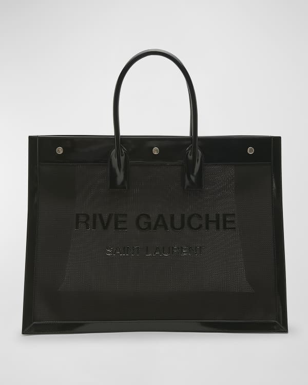 Saint Laurent Rive Gauche Raffia Tote Bag | Neiman Marcus