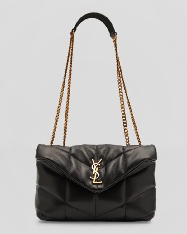 Saint Laurent Loulou Monogram YSL Medium Chain Bag with Black Hardware Neiman Marcus
