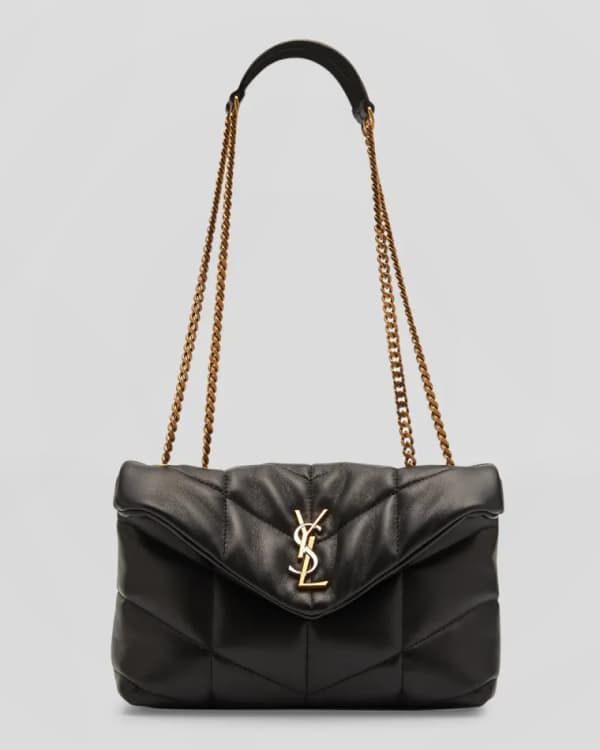 Mini Puffer Bag in Quilted Lambskin Noir SHW