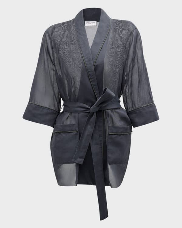 Figue Kali Ikat Metallic Kimono Robe Neiman Marcus