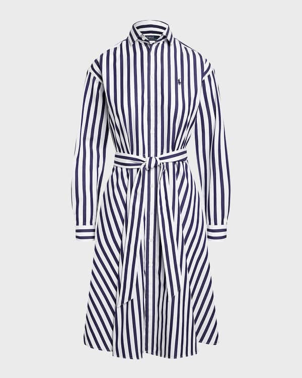 Polo Ralph Lauren Sweater-Bodice Short-Sleeve Dress | Neiman Marcus