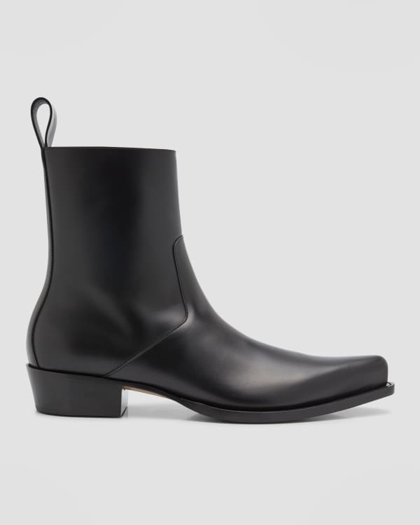 Prada Men's Brushed Leather Chelsea Boots