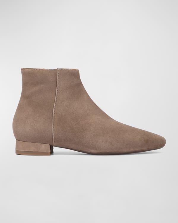 Rover Pleated Suede High Ankle Boots