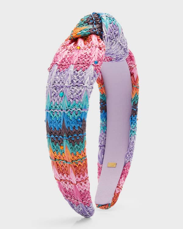 Bari Lynn Knot Headband Denim Tie Dye Glitter Hearts