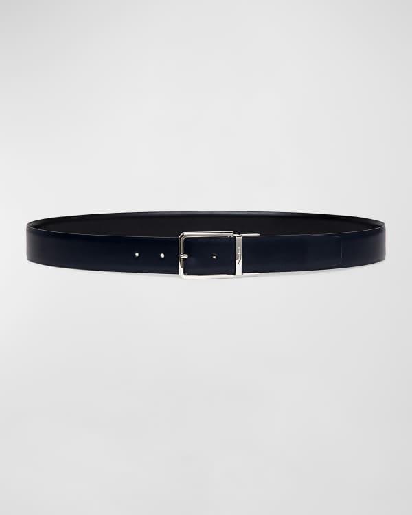 Bally Leather Buckle Belt - Black