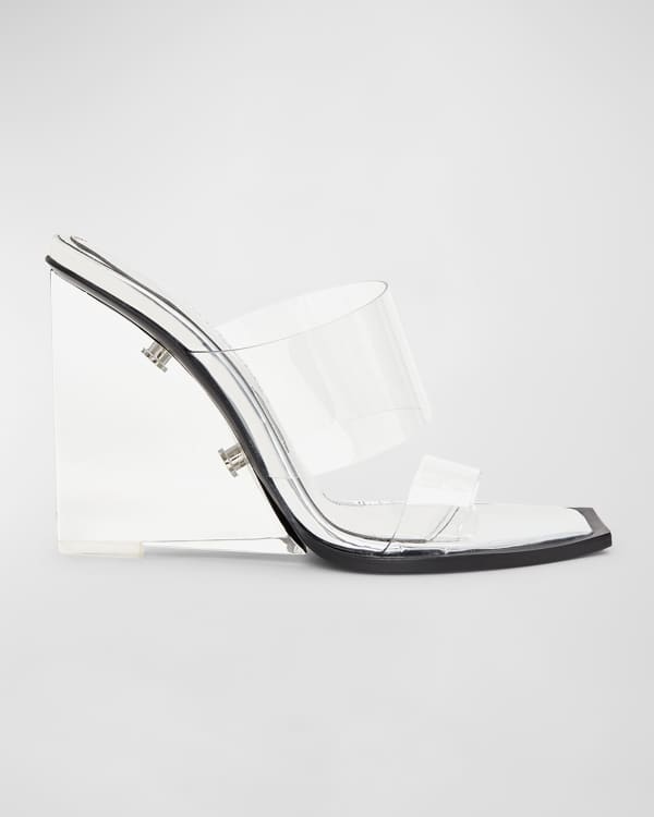 Loewe Rose Two-Band Slide Sandals | Neiman Marcus