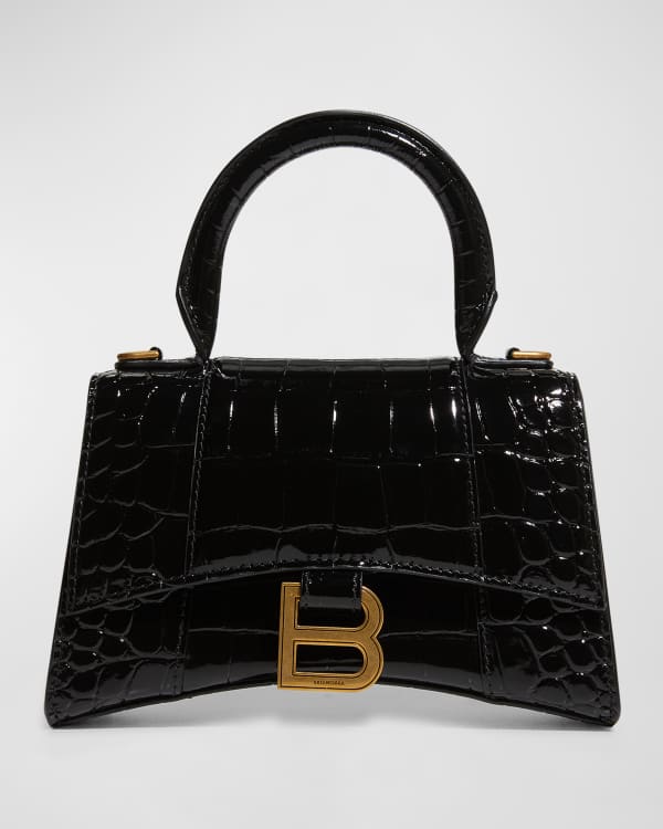 Balenciaga Hourglass Leather Graffiti Top-Handle Bag