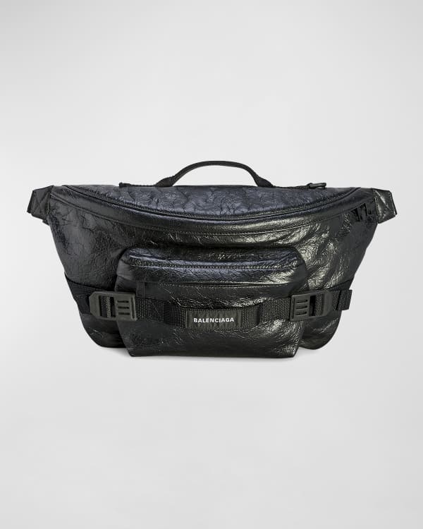 Men's Army Crossbody Messenger Bag in Black