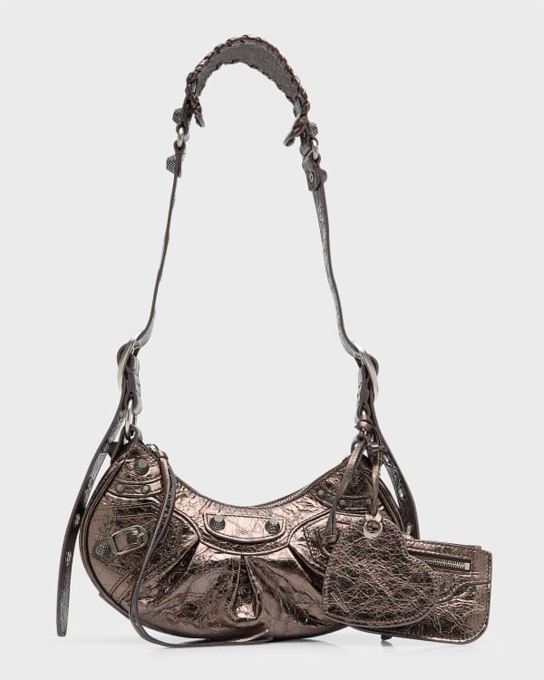 Balenciaga Cagole XS Studded Leather Shoulder Bag | Neiman Marcus