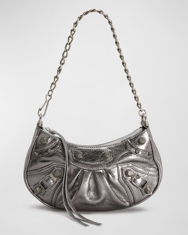 Balenciaga Le Cagole Shoulder Bag XS Pink Patent in  Polyurethane/Polyester/Cotton with Silver-tone - US