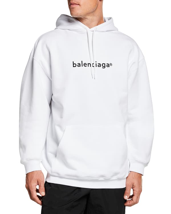 Balenciaga Men's Copyright Logo Hoodie | Neiman Marcus