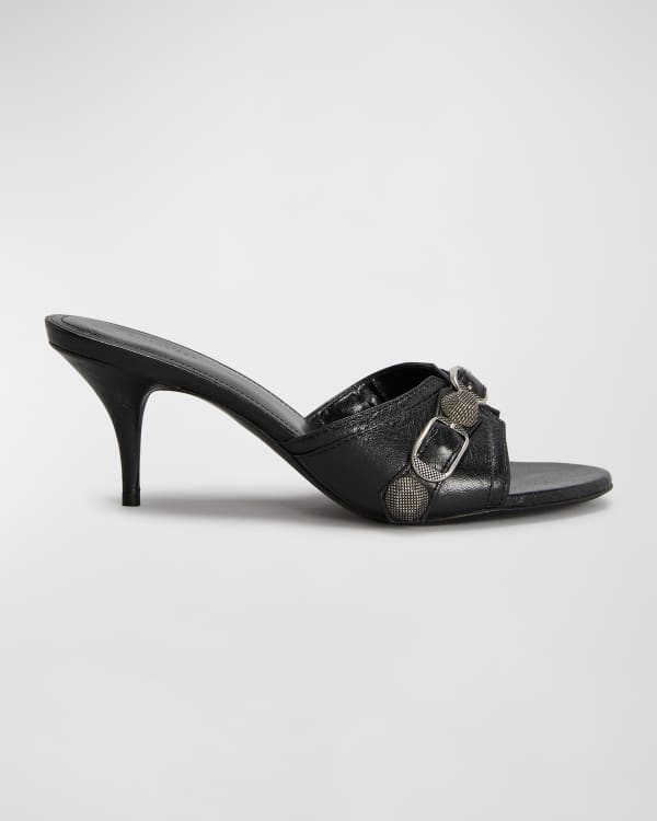 Donald Pliner Luis Metallic Kitten Heel Mule Sandals Neiman Marcus