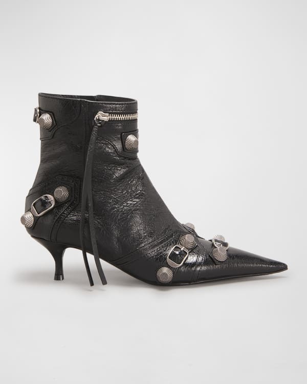 Balenciaga Essex Metallic Glitter Knee Boots Neiman Marcus