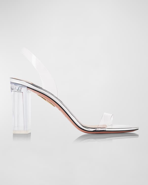 Aquazzura Tequila Crystal Ankle-Strap Cocktail Sandals | Neiman Marcus