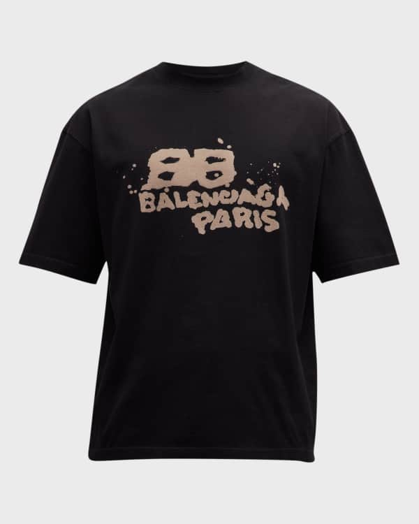 Balenciaga Men's Trompe L'oeil Oversized T-Shirt | Neiman Marcus