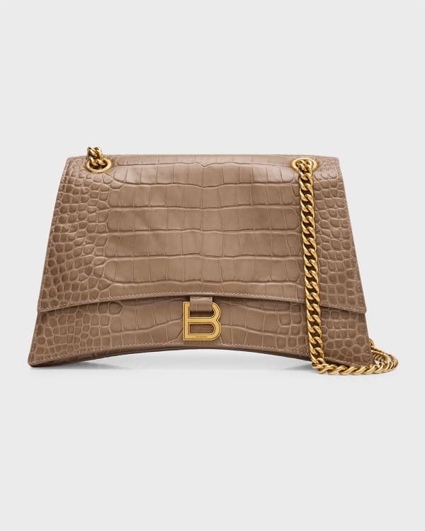 Prada Saffiano Lux Wallet On Chain - Neutrals Shoulder Bags
