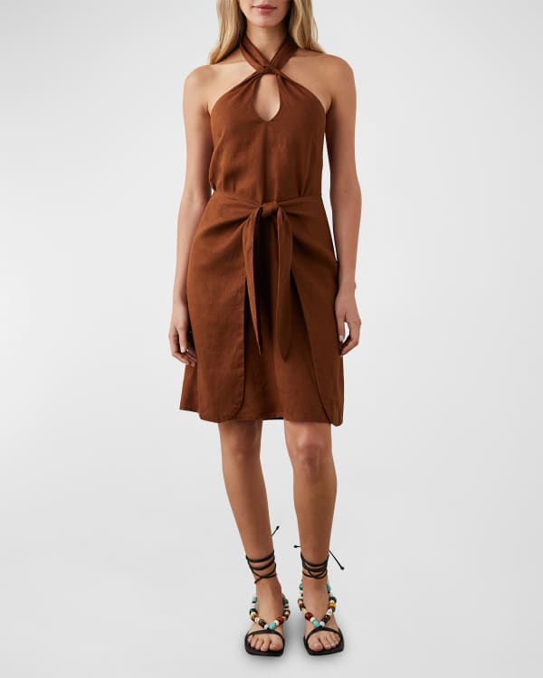 ALIZA Halter Linen Dress