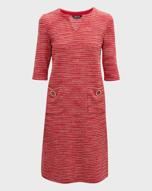 Kate spade flutter sleeve tweed dress top