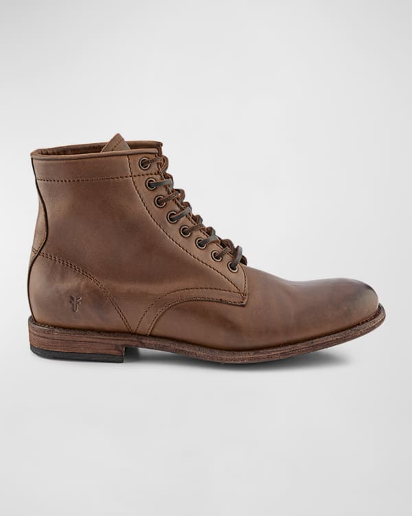 Frye Men's Bowery Leather Lace-Up Boots | Neiman Marcus